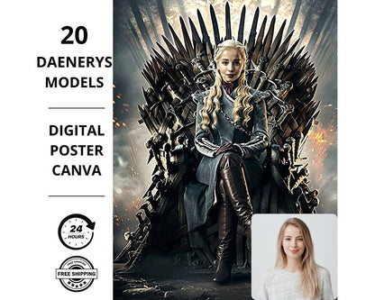 Game of Thrones Frauenporträt, Daenerys Targaryen, Die Königin des Nordens