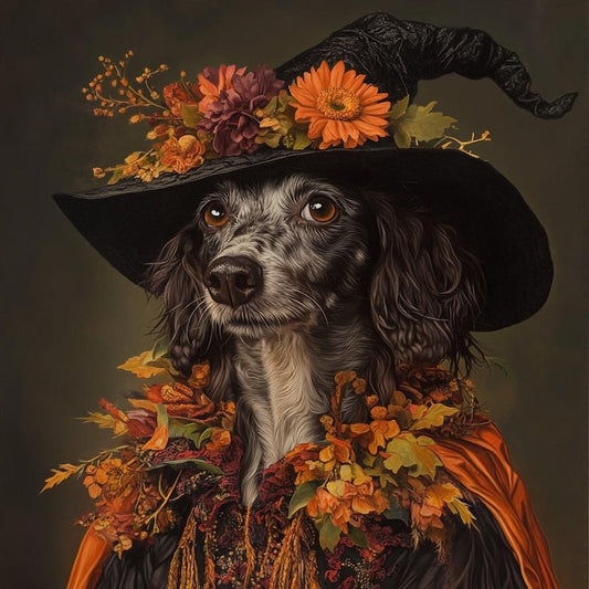 Halloween-Hundeporträt