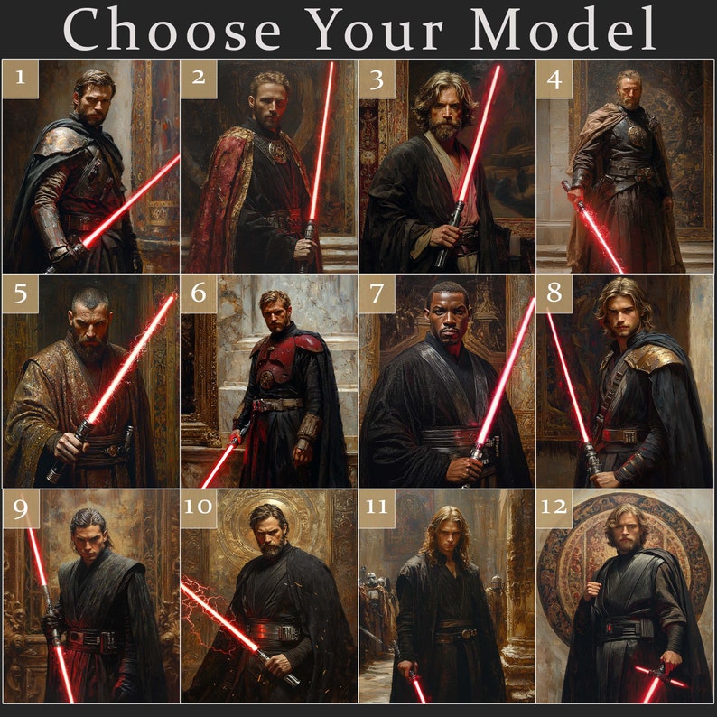 Star Wars Sith-Lord, männliches Porträt