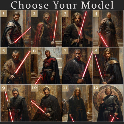 Star Wars Sith-Lord, männliches Porträt
