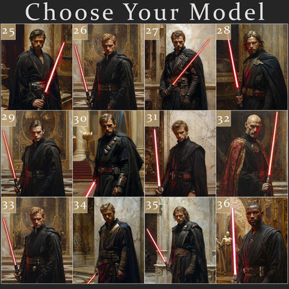 Star Wars Sith-Lord, männliches Porträt