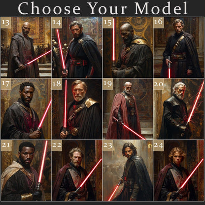 Star Wars Sith-Lord, männliches Porträt